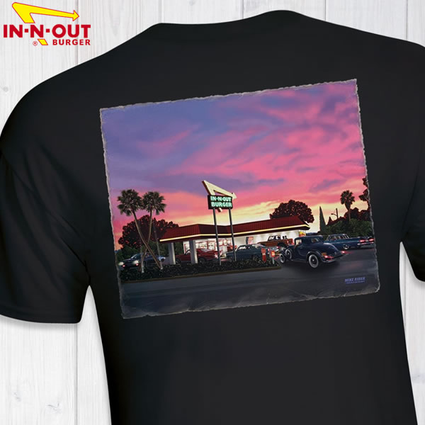 楽天ProssimoIn-N-Out Burger　2020 CALIFORNIA SUNSET BLACK インアンドアウトバーガー オリジナルプリントTシャツ【sku150-blk】【お取り寄せ商品】