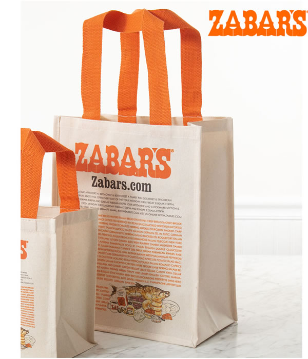 Zabar's Canvas Tote Bag with Words (Large)　 ゼイバーズ オリジナル キャンバス トートバッグ ラー..