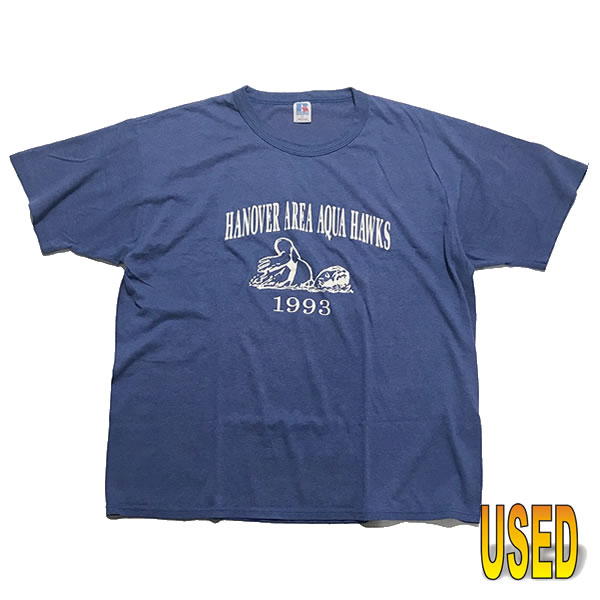 USED TEE ユーズド Tシャツ 『RUSSELL ATHLETIC』90年代 アメリカ製　【pru0092-blue】