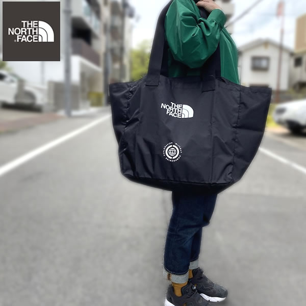 THE NORTH FACE ノースフェイス USAモデル EWC TOTEBAG リサイクル トートバッグ　ラージ【9601353128-blk】