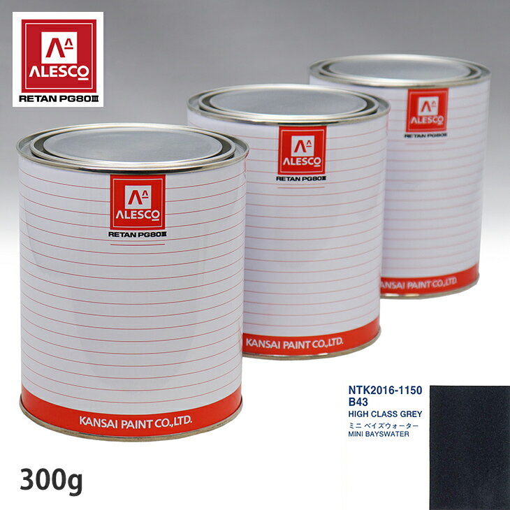 関西ペイント PG80 調色 BMW MINI B43 HIGH CLASS GREY 300g（原液） スプレーガン 塗装 自動車塗装 自動車用塗料 スプレーガン用塗料 自動車ペイント
