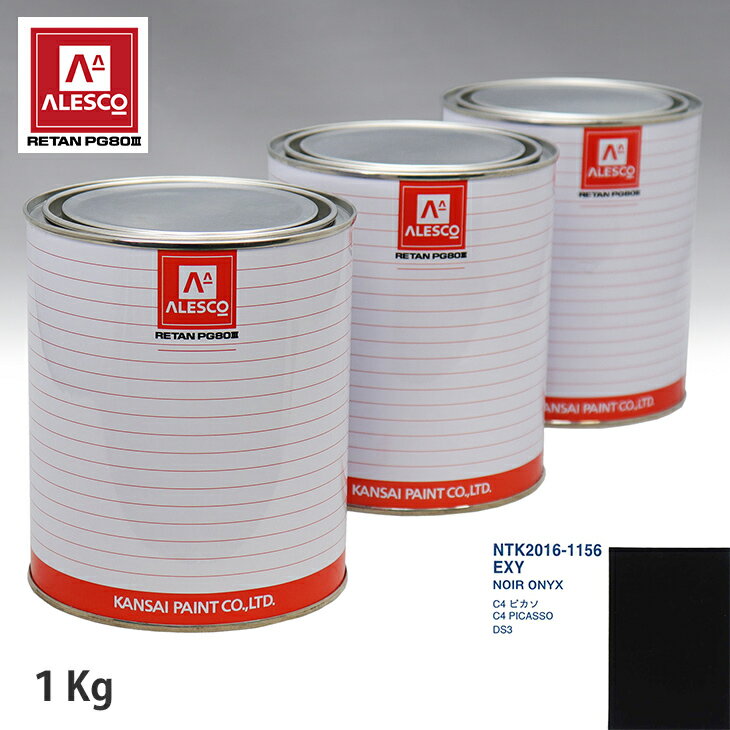 関西ペイント PG80 調色 シトロエン EXY NOIR ONYX 1kg（原液） スプレーガン 塗装 自動車塗装 自動車用塗料 スプレーガン用塗料 自動車ペイント