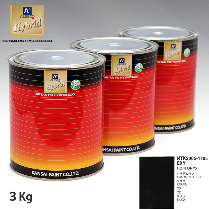 関西ペイント ハイブリッド 調色 シトロエン EXY NOIR ONYX　3kg（希釈済）