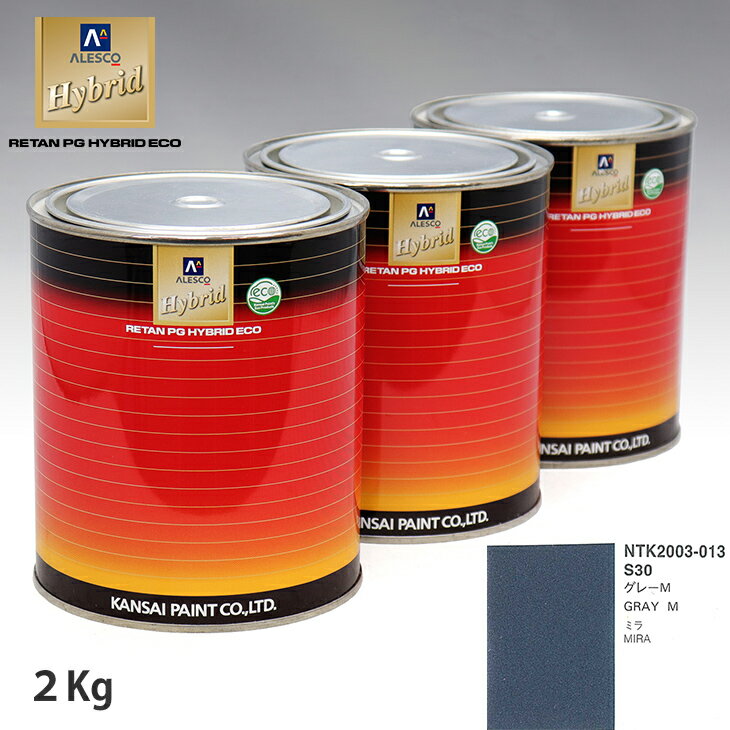 関西ペイント ハイブリッド 調色 ダイハツ S30 グレーM　2kg（希釈済）