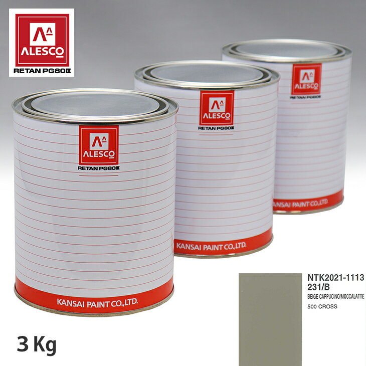 関西ペイント PG80 調色 フィアット 231/B BEIGE CAPPUCINO 3kg（原液） スプレーガン 塗装 自動車塗装 自動車用塗料 スプレーガン用塗料 自動車ペイント