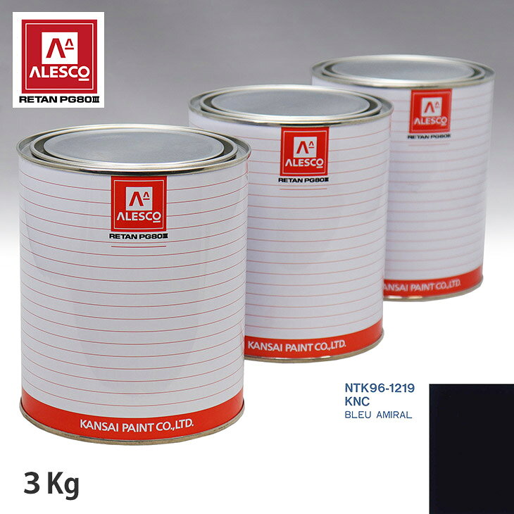 関西ペイント PG80 調色 シトロエン KNC BLEU AMIRAL 3kg（原液） スプレーガン 塗装 自動車塗装 自動車用塗料 スプレーガン用塗料 自動車ペイント