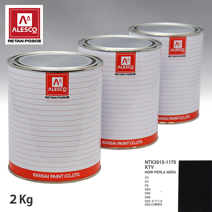 関西ペイント PG80 調色 シトロエン KTV NOIR PERLA NERA 2kg（原液） スプレーガン 塗装 自動車塗装 自動車用塗料 スプレーガン用塗料 自動車ペイント