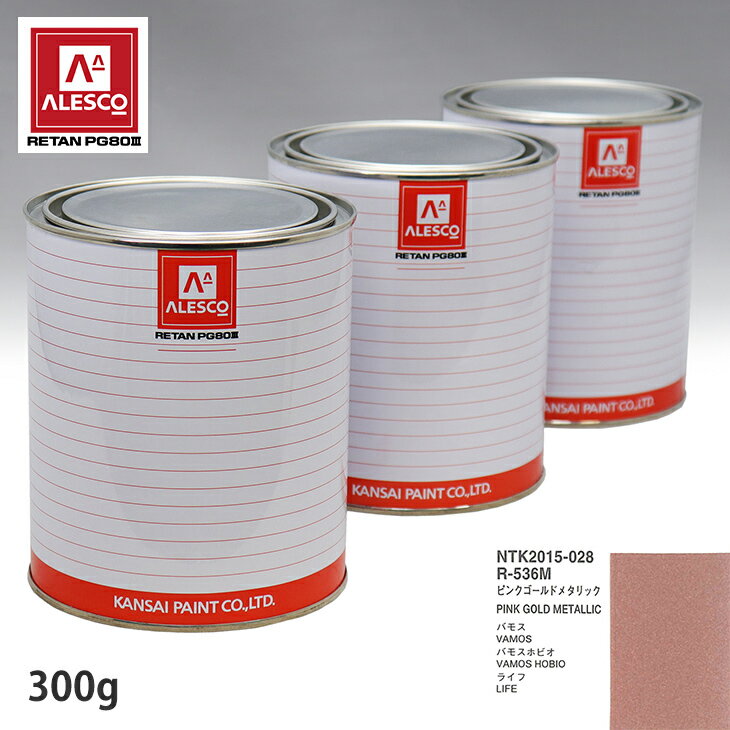 関西ペイント PG80 調色 ホンダ R-536M ピンクゴールドメタリック 300g（原液） スプレーガン 塗装 自動車塗装 自動車用塗料 スプレーガン用塗料 自動車ペイント