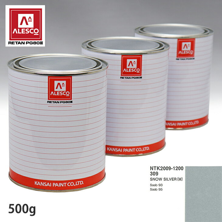 関西ペイント PG80 調色 サーブ 309 SNOW SILVER(M) 500g(原液)