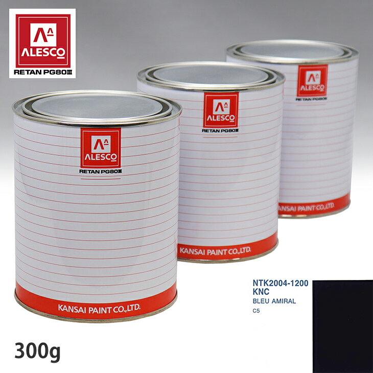 関西ペイント PG80 調色 シトロエン KNC BLEU AMIRAL 300g（原液） スプレーガン 塗装 自動車塗装 自動車用塗料 スプレーガン用塗料 自動車ペイント