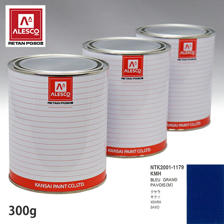 関西ペイント PG80 調色 シトロエン KMH BLEU GRAND PAVOIS(M) 300g（原液） スプレーガン 塗装 自動車塗装 自動車用塗料 スプレーガン用塗料 自動車ペイント