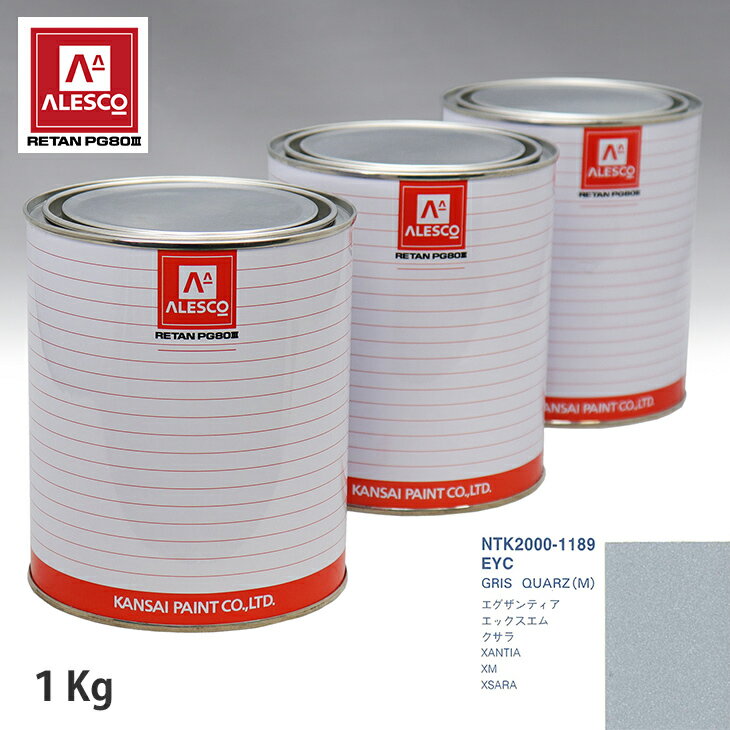 関西ペイント PG80 調色 シトロエン EYC GRIS QUARZ(M) 1kg（原液） スプレーガン 塗装 自動車塗装 自動車用塗料 スプレーガン用塗料 自動車ペイント