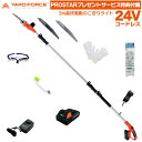 YARD FORCE 3m コードレス 高枝電動のこぎり ライト「LS C21P-JP」15cm径高枝竹切断・ハイパワー24Vリチウム(残量ケージ付) +【PR...