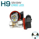 LED H9 ホワイト白発光 30W CREEチップ 