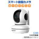 SDL Vstarcam C46 100万画素 SDカード32GB同梱モデル 防犯カメラ ペット ベビーモニター ワイヤレス 無線 WIFI MicroSDカード録画 ONVIF クラウド保存 屋内用 監視 ネットワーク IP WEB カメラ 在庫処分1ヶ月保証