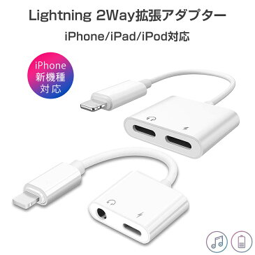 iPhone イヤホン 変換アダプタ イヤホンジャック 3.5mm充電しながら通話 音楽 同時 iOS13対応 拡張アダプター 急速充電 アイフォン リモコン使用 1ヶ月保証