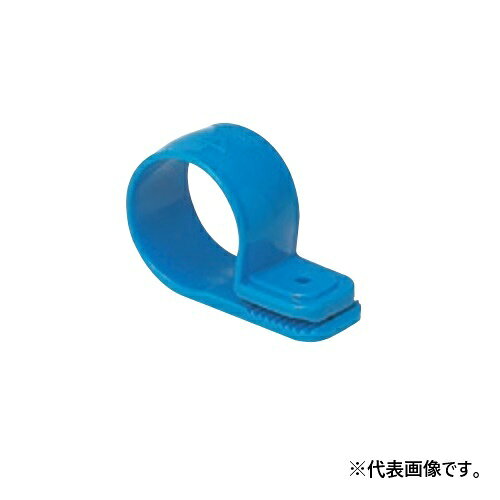 ●サドル径が調整でき、サヤ管等、管の種類を選ばず固定できます。 ●溝付きの開口部により、径の調整が簡単にできます。 ●ビス1本でガッチリ固定できます。 ●横ズレ防止機能付 ●ビスキャッチ機能付 ●色：ブルー （202606T）