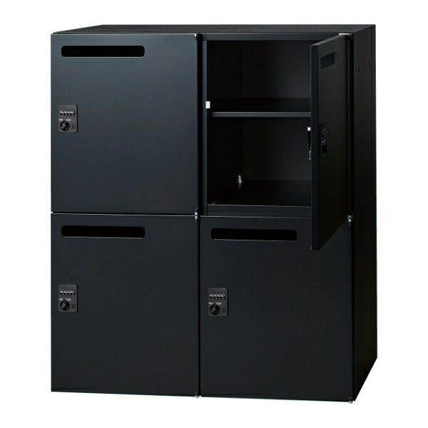 井上金庫 IC書庫 D450 4人用 パーソナルロッカー ダイヤル錠 IC-0910NPD BK W900 D450 H1050【受注品】ブラック