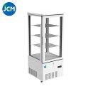 JCM 4面ガラス冷蔵ショーケース(片面扉) JCMS-188 178L 515×553×1323(3)