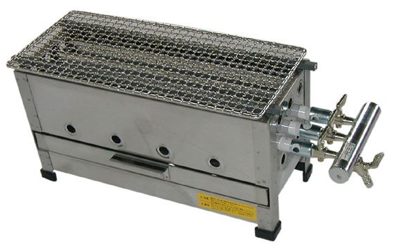 ガス串焼器 業務用 TG-230 都市ガス（13A）仕様 焼鳥コンロ（2本バーナー）