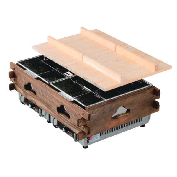 エイシン 電気おでん鍋 サーモ式 CVS-8S 2槽タイプ 8ツ切