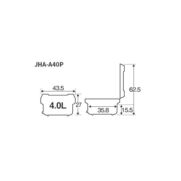 タイガー 業務用電子ジャー ステンレス（保温専用）JHA-A40P XS 4.0L 2.2升
