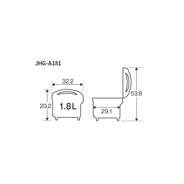 プロストアのタイガー 電子ジャー（保温専用）JHG-A181 FT 1升 カトレア｜アングル3