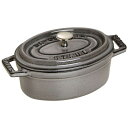staub ストウブ ピコ ココット 楕円 11cm IH対応 グレー
