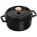 staub ストウブ ピコ ココット 丸 12cm IH対応 ブラック