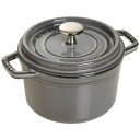 staub ストウブ ピコ ココット 丸 14cm IH対応 グレー