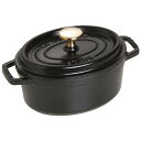 staub ストウブ ピコ ココット 楕円 17cm IH対応 ブラック