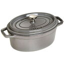 staub ストウブ ピコ ココット 楕円 23cm IH対応 グレー