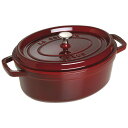 staub ストウブ ピコ ココット 楕円 29cm IH対応 グレナディンレッド