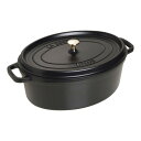 staub ストウブ ピコ ココット 楕円 37cm IH対応 ブラック