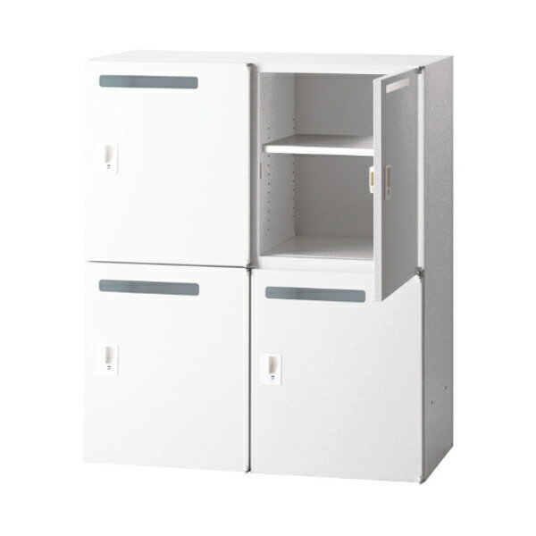 井上金庫 IC書庫 D450 4人用 パーソナルロッカー シリンダー錠 IC-0910MPS MW W900 D450 H1050【受注品】ホワイト