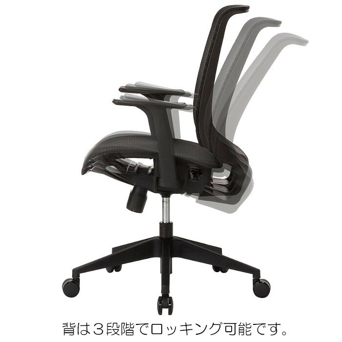 井上金庫 オフィス メッシュ チェア 椅子 SPN-53A W645 D615 H940〜1015 SH430〜505