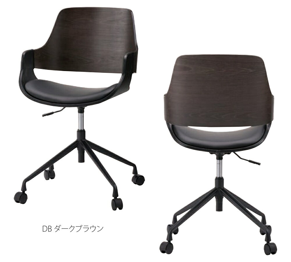 井上金庫 ミーティングチェア MON-65 W520 D565 H840〜910 キャスター付 [2]