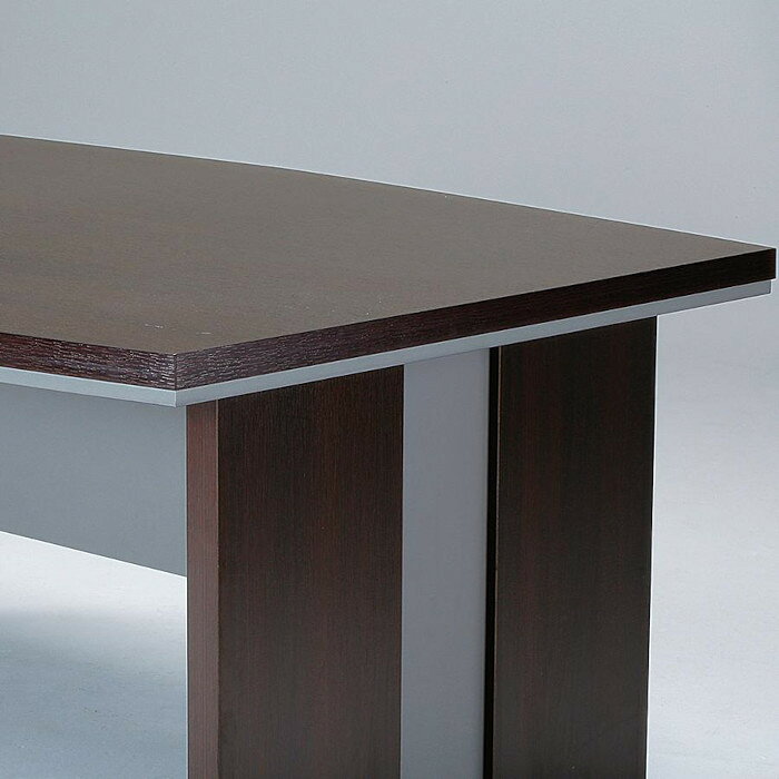 井上金庫 オフィスデスク 連結天板タイプ MTB-2411-DB ボート型会議用テーブル W2400 D1100 H720 ダークブラウン