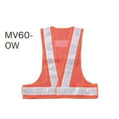 樂天商城 - 三ツ星貿易 高輝度安全ベスト 60mm幅 MV60-OW 橙/白