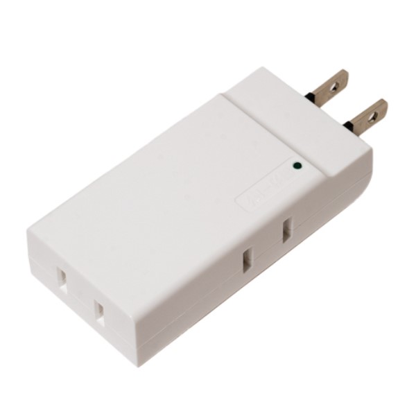 Rakuten - ＼楽天カードポイント4倍！6/5／ ミヨシ コンパクトタップ 雷ガード 3個口 ホワイト OAT-S3P/WH コーナータップ OAタップ コンセントタップ テーブルタップ 電源コード 【メール便送料無料】