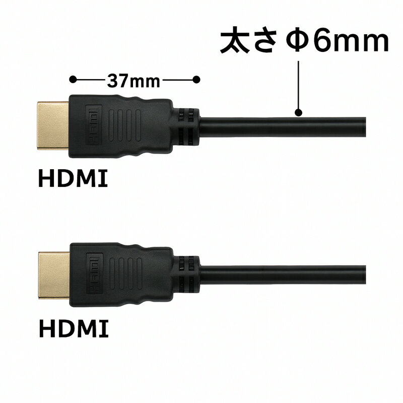 HDMIケーブル 2m 4K対応 ver 2.0 規格 AVケーブル ARC 4K 2K 2160P フルHD 1080p 60p 3D PC パソコン ディスプレイ PS5 switch2 対応 コネクトケーブル 3Aカンパニー AVC-HDMI20 【メール便送料無料】