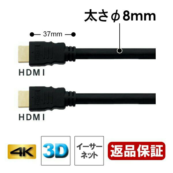 HDMIケーブル 7.5m 4K対応 ハイスピード HDMI 高速伝送 映像音声両対応 テレビ PC ゲーム機 プロジェクター接続用 ビデオケーブル コネクトケーブル 3Aカンパニー AVC-HDMI70 【送料無料】 【最強翌日配送】