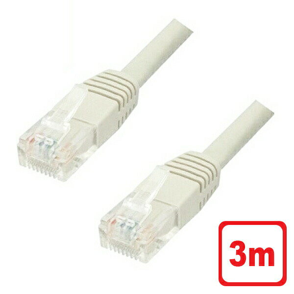 LANケーブル 3m CAT6 ストレート ランケーブル カテゴリ6 イーサネット RJ-45 より線 コネクトケーブル 3Aカンパニー PCC-LAN630S 