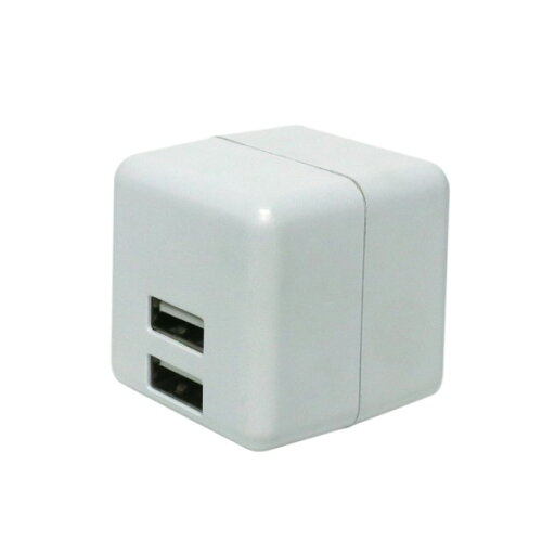 ミヨシ キューブ型 USB-ACアダプタ 2ポート 2.4A ホワイト IPA-US02WH PSE認証 【送料無料】 ミヨシ キューブ型 USB-ACアダプタ 2ポート 2.4A ホワイト IPA-US02WH PSE認証 【送料無料】
