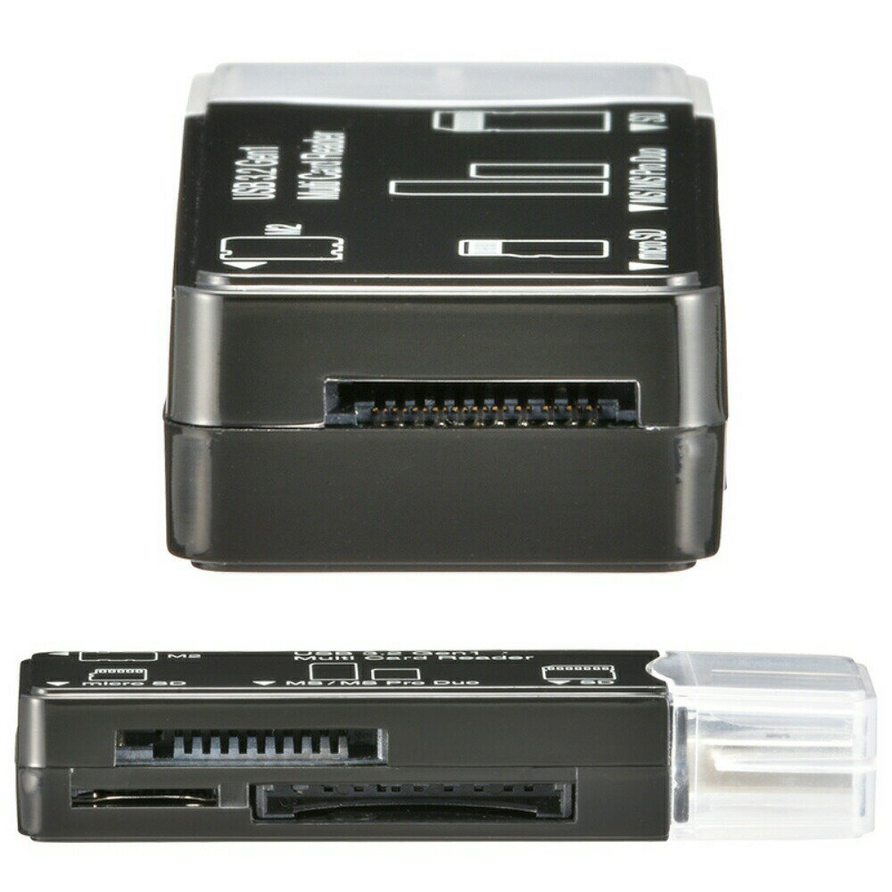 マルチメディアカードリーダー USB3.2Gen1 49メディア対応 ブラック SD/microSD/MSPD OHM 01-3969 PC-SCRWU303-K 【メール便送料無料】