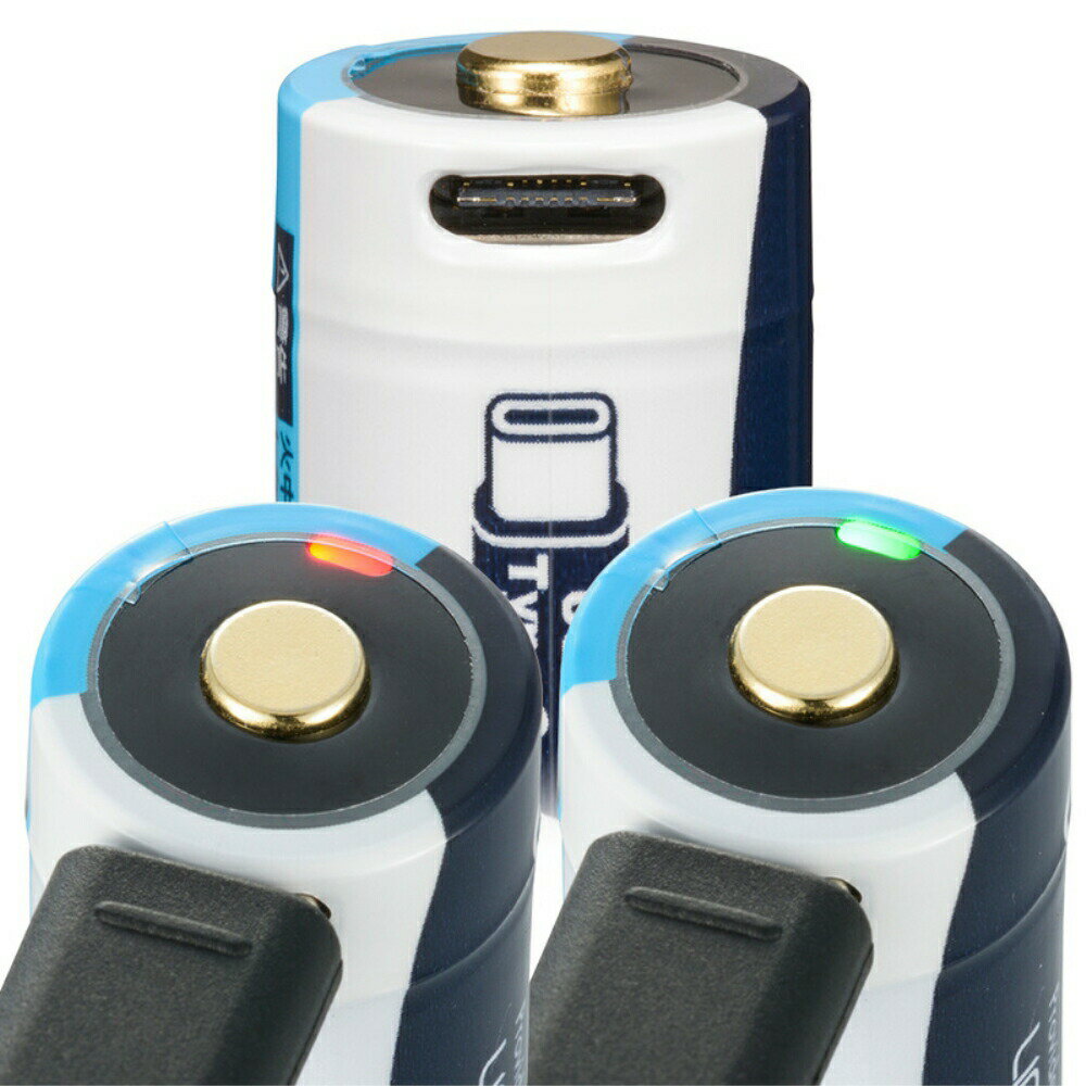 USB充電式リチウムイオン電池 18650電池 2600mAh 2本 OHM 08-1312 BTJ-1865026-LIT ※単3乾電池ではありません 【メール便送料無料】