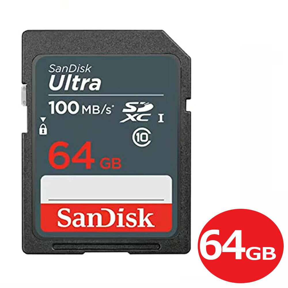 TfBXN SDXCJ[h 64GB ULTRA Class10 UHS-1 100MB/s SDSDUNR-064G-GN3IN SDJ[h SanDisk COe[ [֑