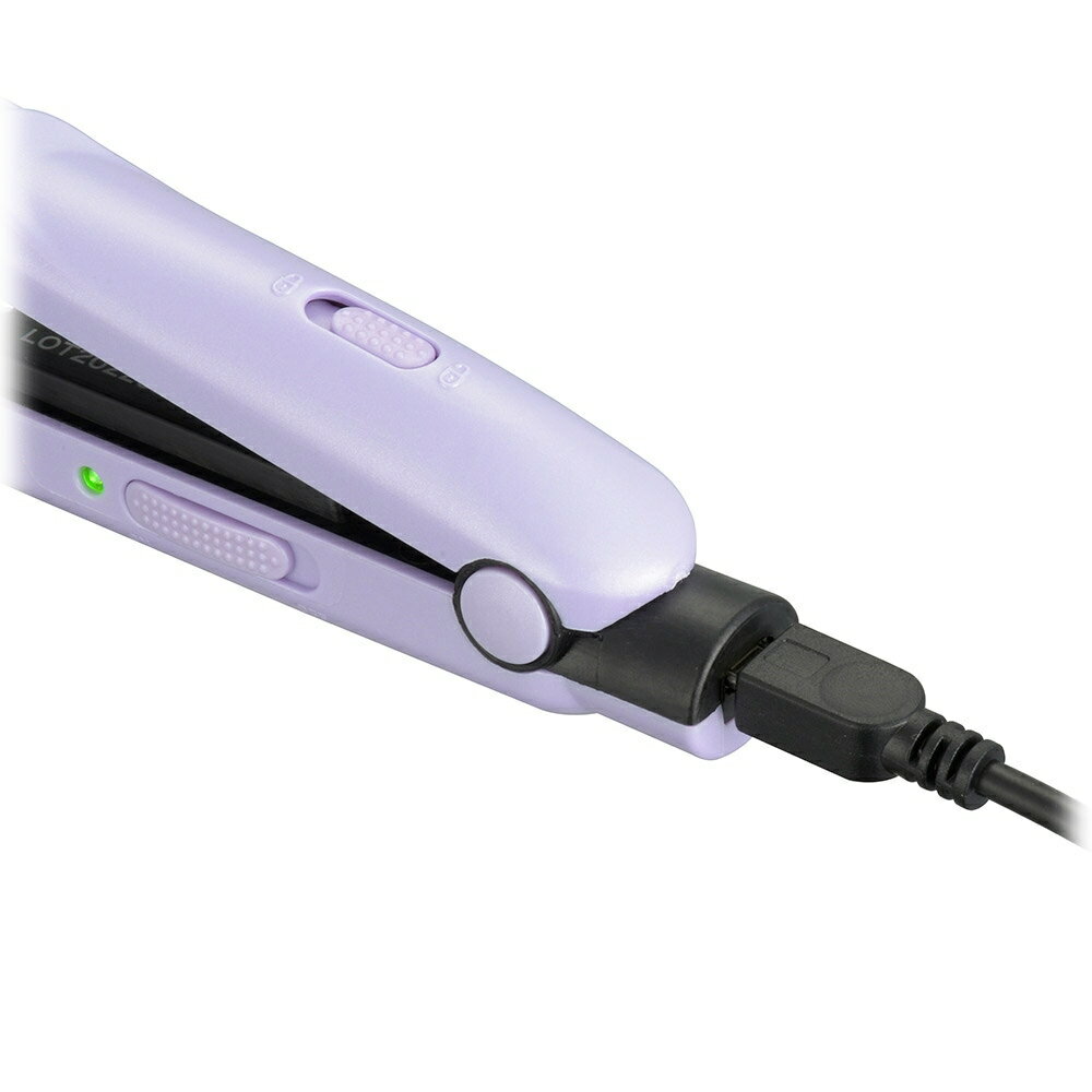 ＼ポイント5倍／ USB給電式 モバイルヘアアイロン バイオレット 00-5691 HB-HIUD-V 【送料無料】