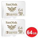 TfBXN microSDXCJ[h 64GB 2 ufor Nintendo Switchv 100MB/s SDSQXAT-064G-GNCZN-2P Nintendo Switch XCb` microSDJ[h SanDisk COe[ [֑