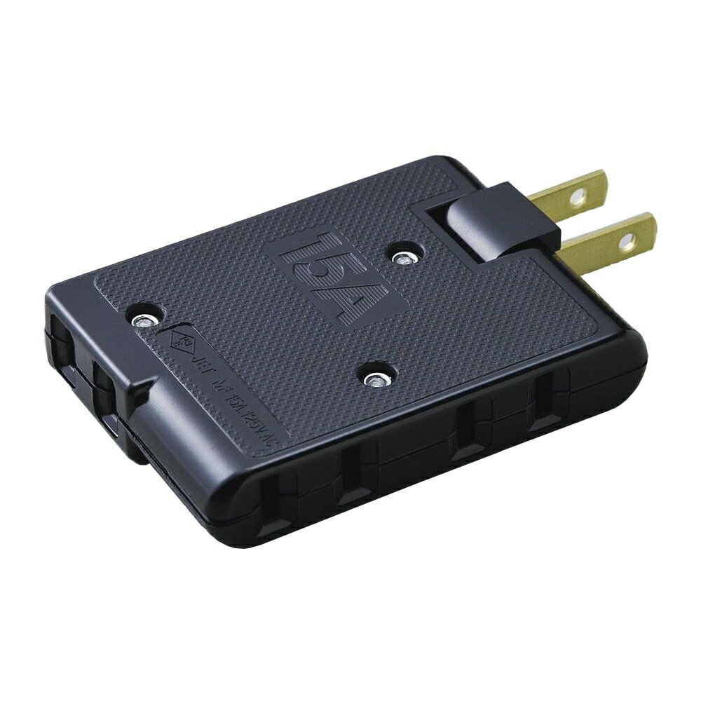 Rakuten - ELPA サイドコーナータップ 3個口 ブラック フリープラグ A-360HB 電源タップ OAタップ コンセントタップ 【メール便送料無料】